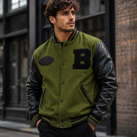 Custom Men B-Letter Varsity Jacket - Image 4