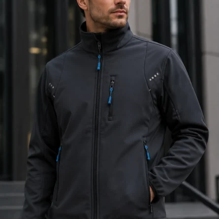 Custom Reflective Workwear Softshell Jacket - Image 4