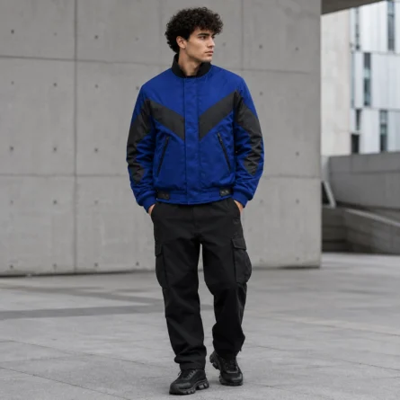 Custom Color-Block Bomber Jacket - Image 3