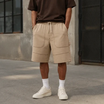 Custom Panel Streetwear Sweat Shorts - Image 4