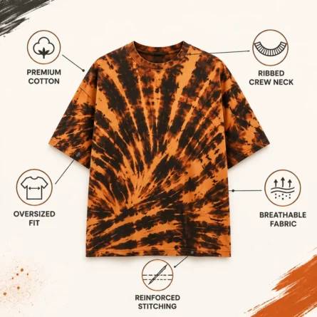 Custom Tie-Dye Oversized Streetwear T-Shirt - Image 4