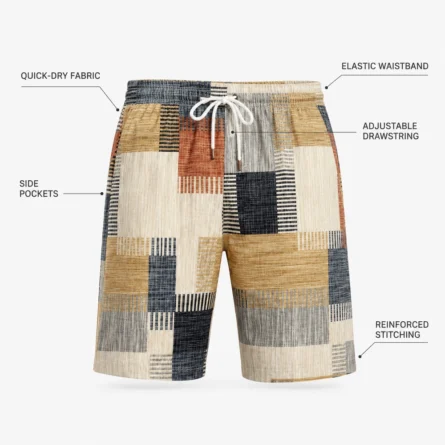 Custom Print  Beach Shorts - Image 4