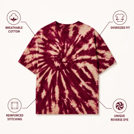 Custom Reverse Bleach Tie-Dye T-Shirt - Image 3