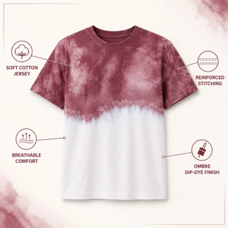 Custom Ombré washed & dyed T-shirt - Image 3
