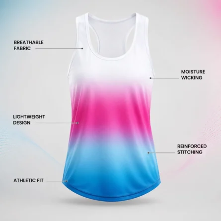 Custom Women Gradient  Singlet - Image 4