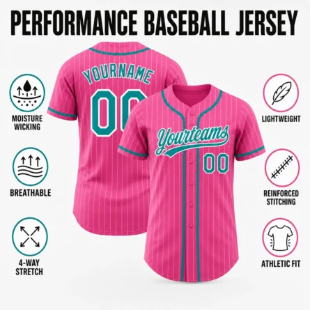 Custom Pinstripe Baseball Jersey - Image 3
