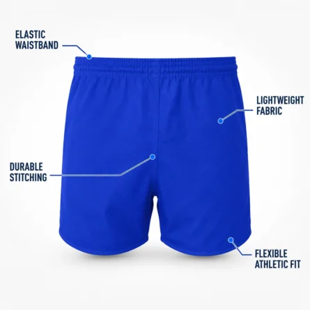 Custom Royal Blue Rugby Shorts - Image 3