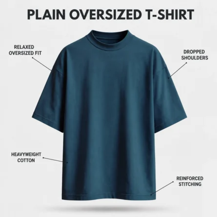 Custom Plain Oversized Cotton T-Shirt - Image 3