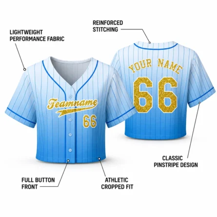Custom Cropped Baseball Jersey - Image 4