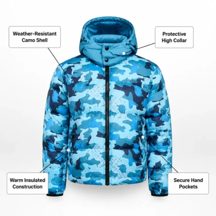 Custom Camo Puffer Jacket - Image 3