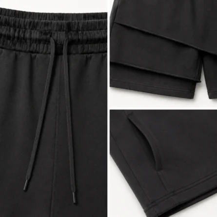 Custom Layered Streetwear Sweat Shorts - Image 2