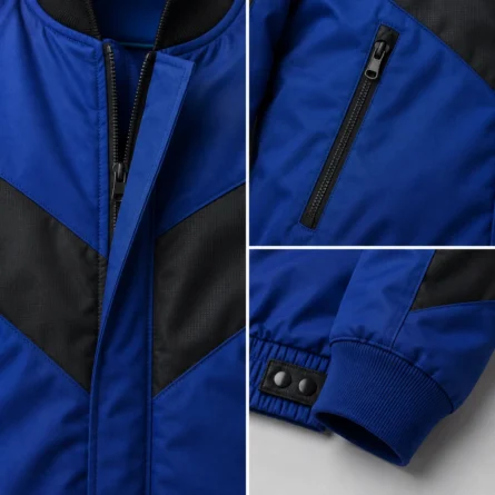 Custom Color-Block Bomber Jacket - Image 2