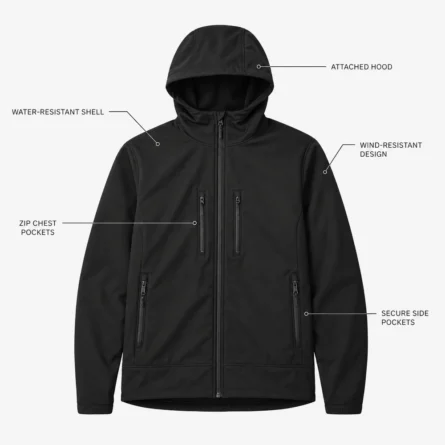 Custom Hooded Softshell Jacket - Image 4