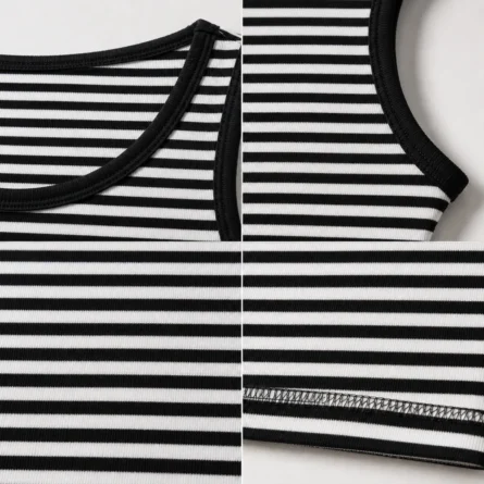 Custom Men Striped Cotton Tank Top - Image 4