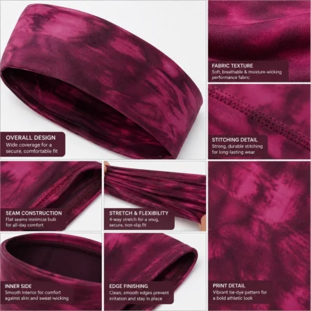 Custom Tie-Dye  Sports Headband - Image 3