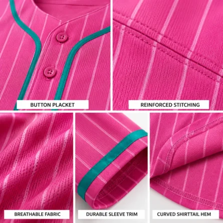 Custom Pinstripe Baseball Jersey - Image 4