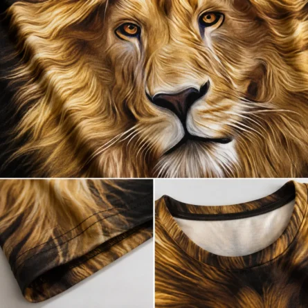 Custom Lion All-Over Print T-Shirt - Image 4