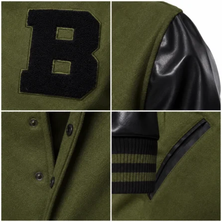 Custom Men B-Letter Varsity Jacket - Image 2