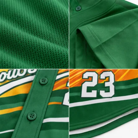 Custom Green Baseball Uniform Set - Image 5