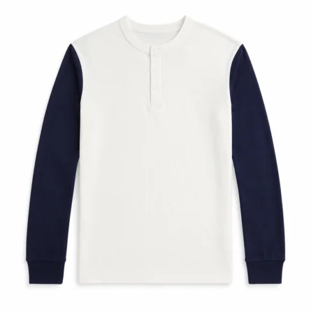 Custom Men Long-Sleeve Henley Shirt