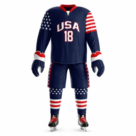 Custom USA Ice Hockey Uniform Set - Image 5