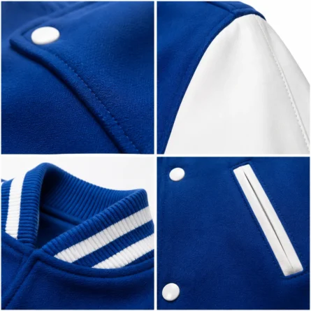 Classic Royal Blue Varsity Jacket - Image 2