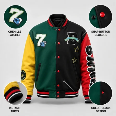 Custom Chenille Patch Jacket - Image 3