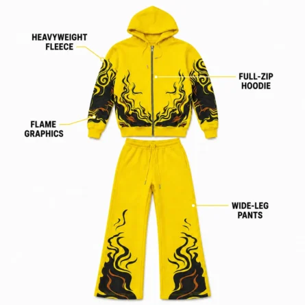Custom Flame Streetwear Tracksuit - Image 3