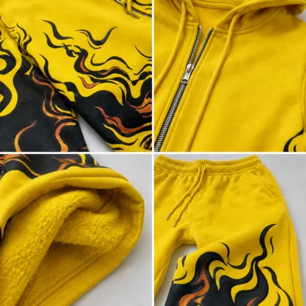 Custom Flame Streetwear Tracksuit - Image 2