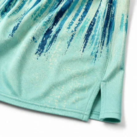 Custom Aqua Brushstroke Running Shorts - Image 3
