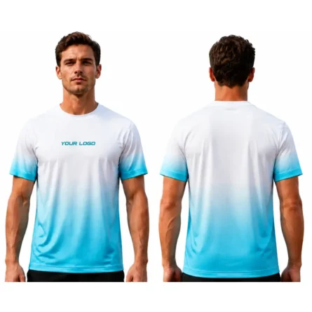 Custom Aqua Gradient Running Jersey - Image 4