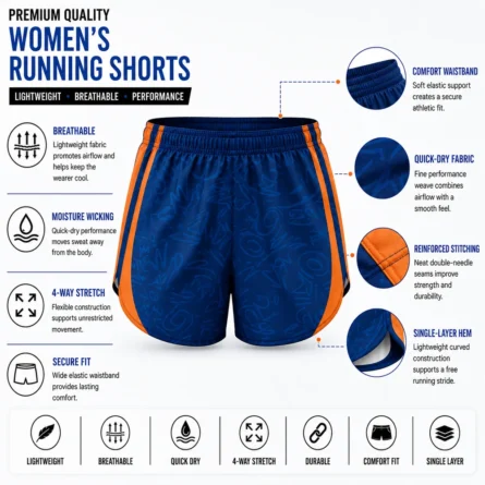 Custom Women Running Shorts Sublimated - Image 4