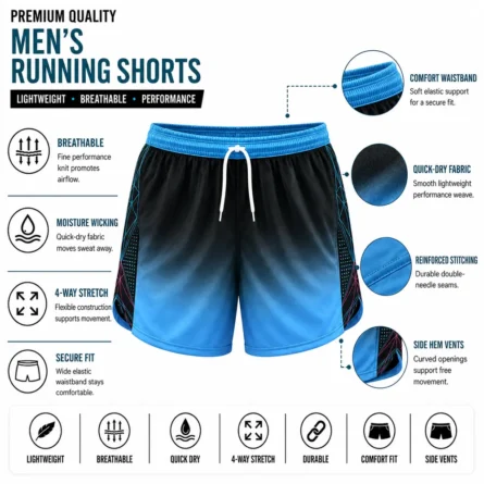 Custom Sublimated Running Shorts - Image 4