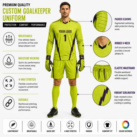 Custom Sublimated Goalkeeper Uniform Set - Image 2
