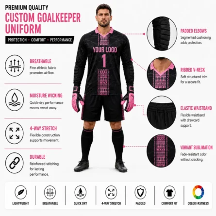 Custom Goalkeeper Padded Uniform Set - Image 2