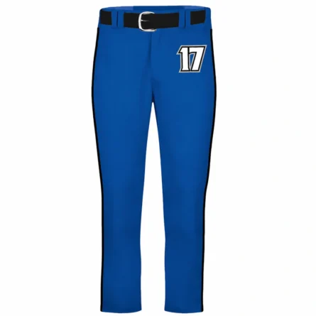 Custom Royal Blue Baseball Pants with Side Stripes