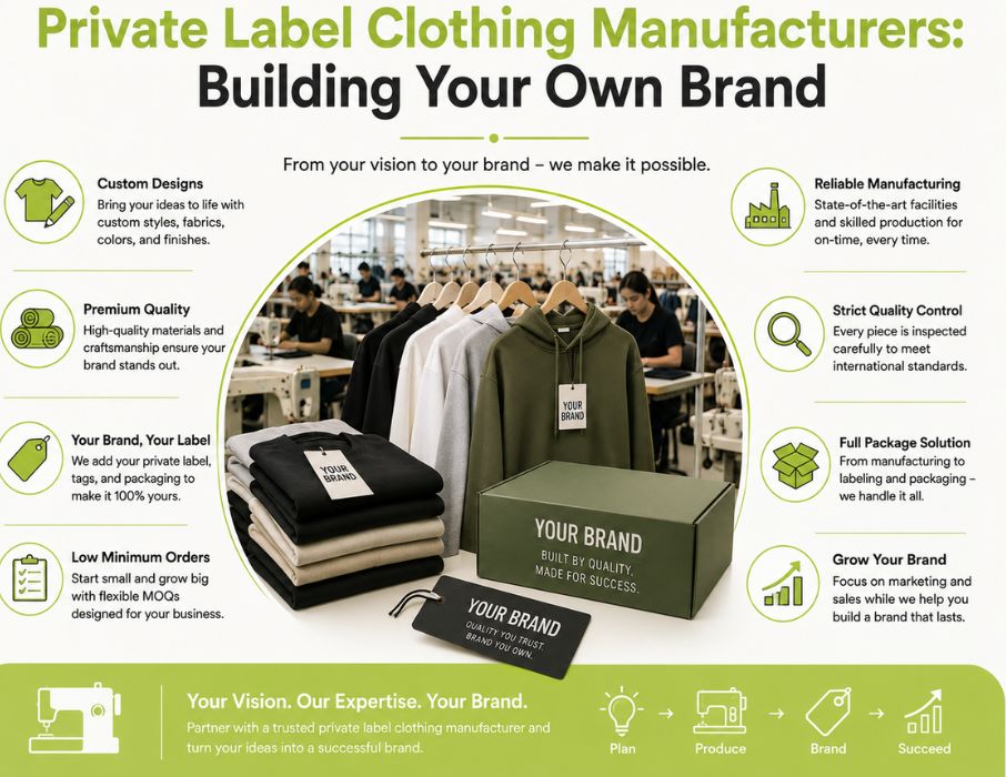 Private Label Clothing Manufacturers: Building Your Own Brand
