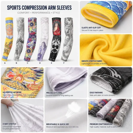 Custom Printed  Compression Arm Sleeves - Image 2