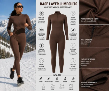 Custom Women Thermal Base Layer Jumpsuit - Image 3
