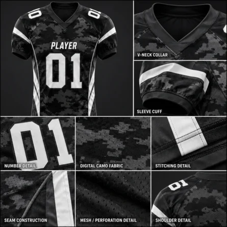 Custom Camo American football jersey - Image 3