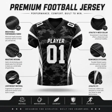 Custom Camo American football jersey - Image 5
