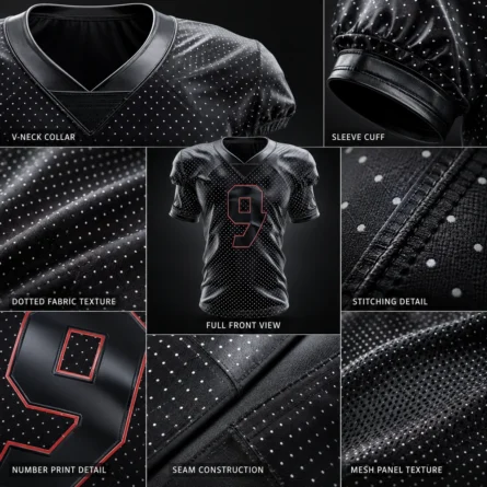 Custom American football Dotted Mesh jersey - Image 3
