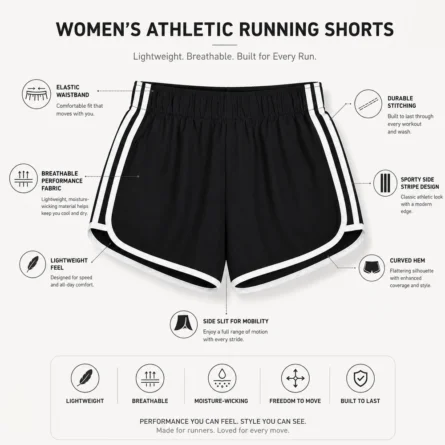 Custom Women Side Stripe Soccer Short - Image 4