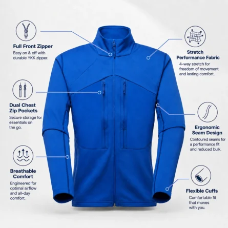 Custom Midlayer Jacket with Dual Chest Pockets - Image 5