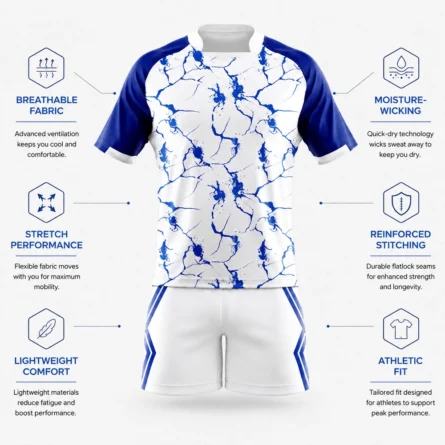 Custom Marble Print Rugby Uniform - Image 3