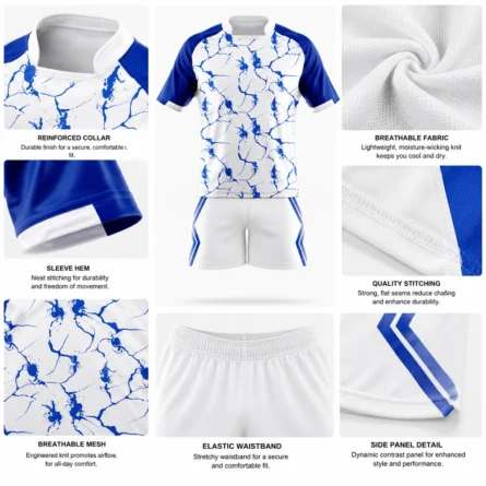 Custom Marble Print Rugby Uniform - Image 4
