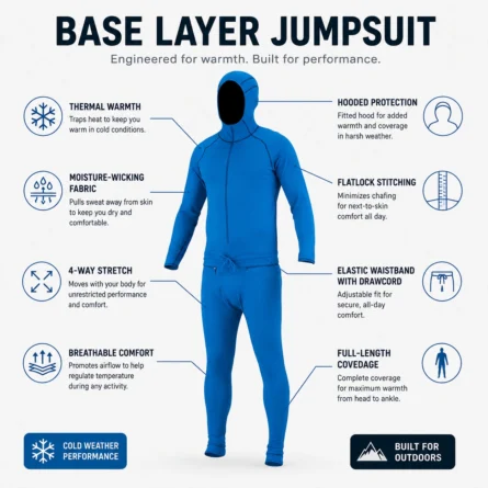 Custom Men Thermal Base Layer Jumpsuit - Image 5