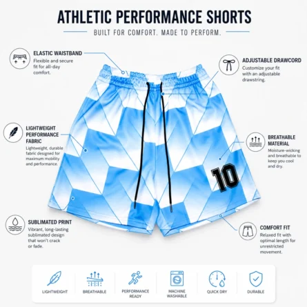Custom Geometric Soccer Shorts - Image 3
