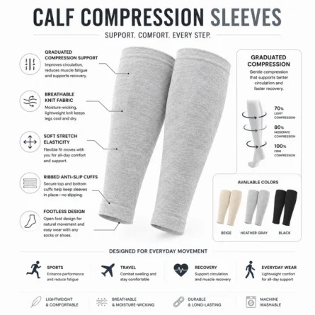 Custom Unisex Calf Compression Sleeves - Image 3
