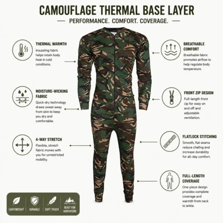 Men Camouflage Base Layer Jumpsuit - Image 5